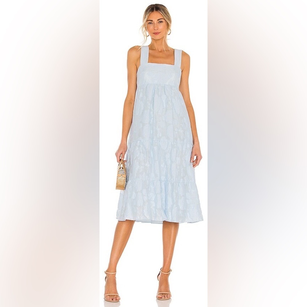 Amanda Uprichard Light Blue Midi Dress